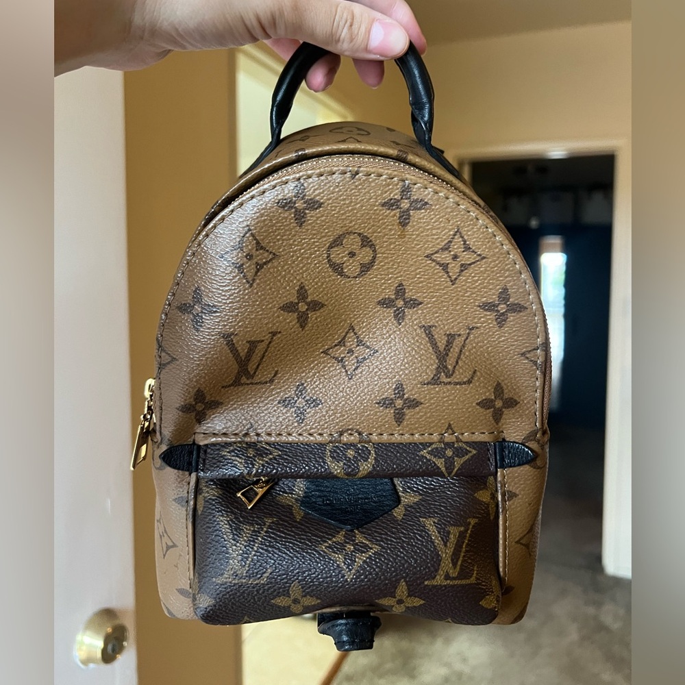 Louis Vuitton Palm Springs MINI backpack Reverse Monogram UPDATED ZIPPER DESIGN